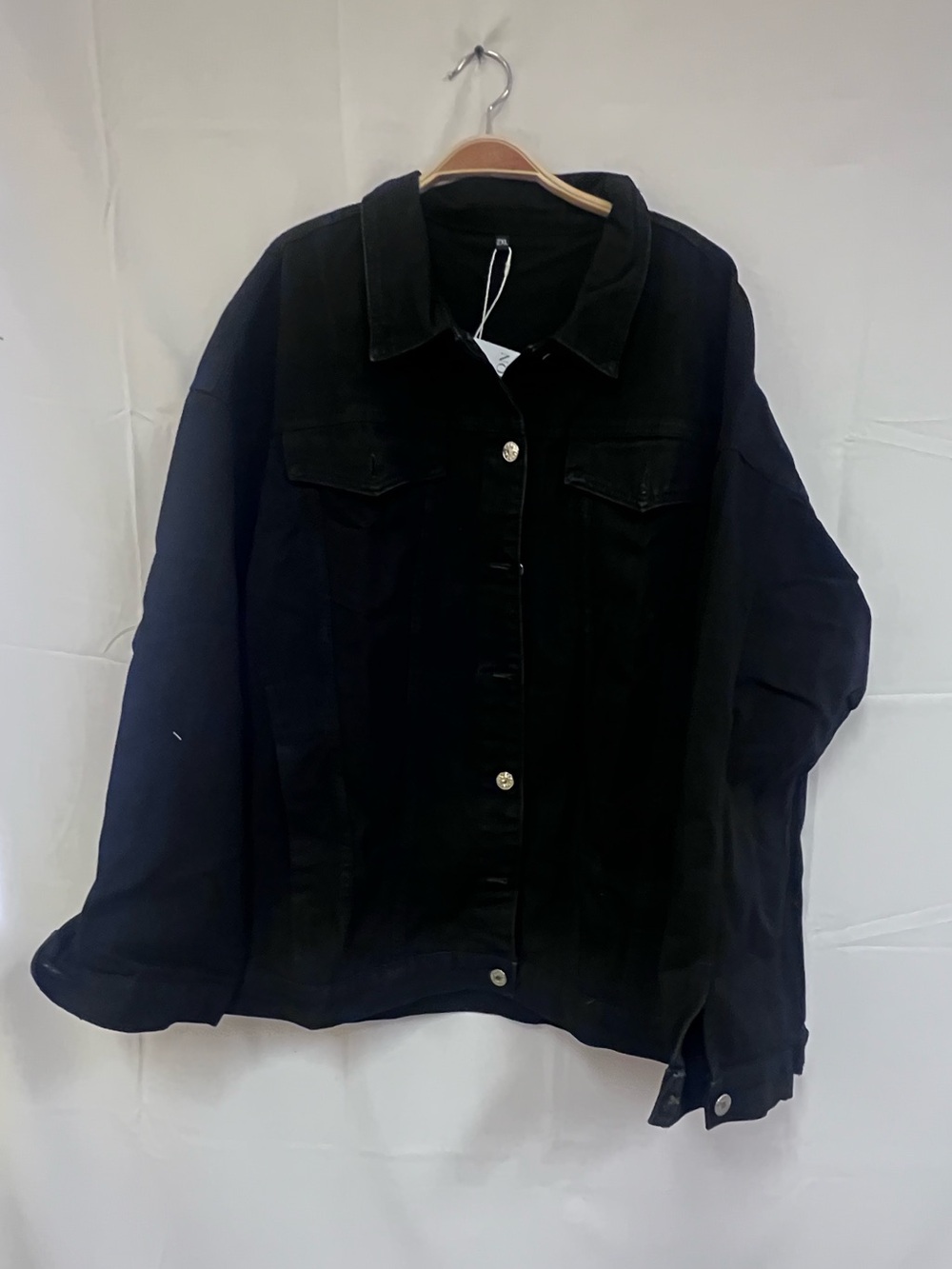 New fashion clothing black denim jacket size: xxl